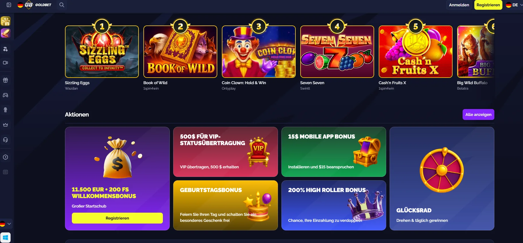 Goldbet Casino Aktionen