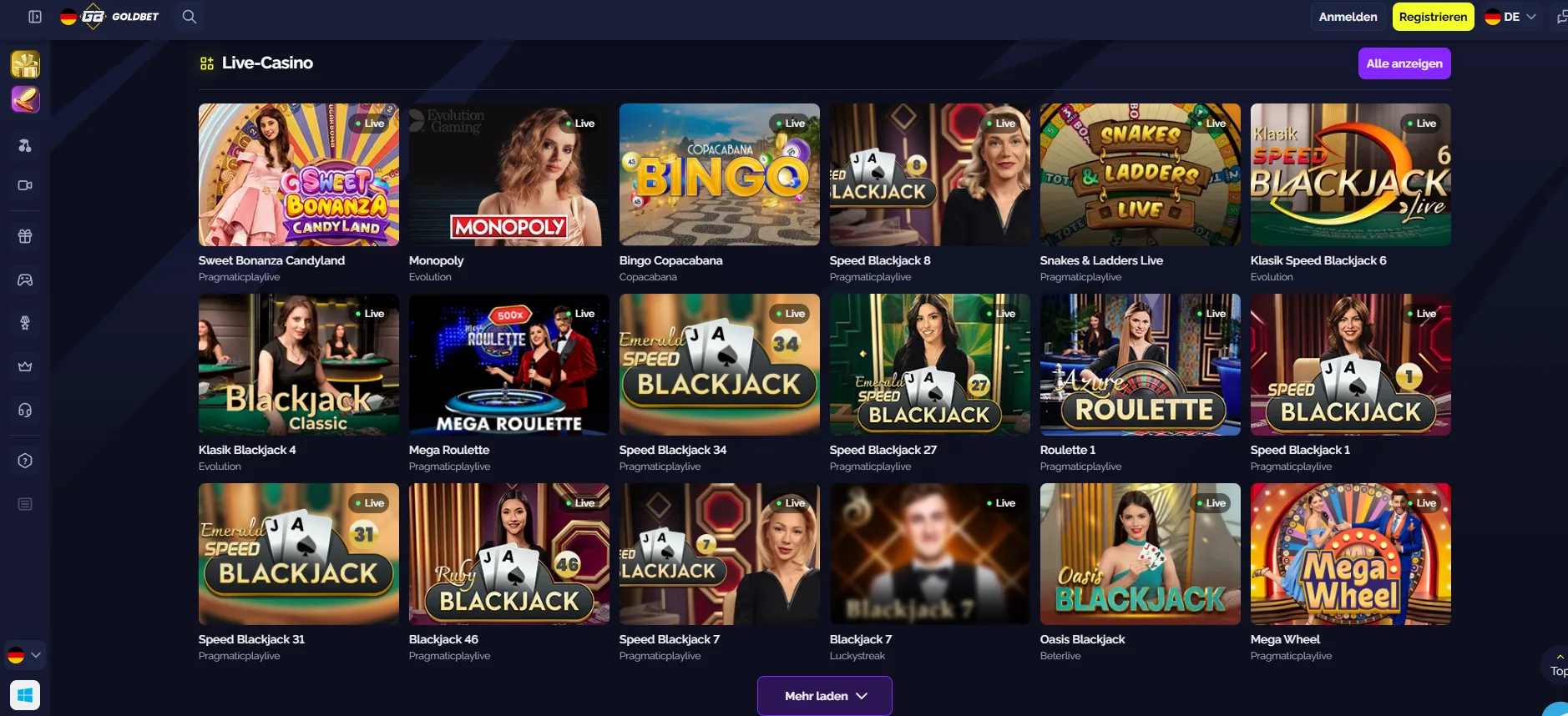 Goldbet Live-Casino